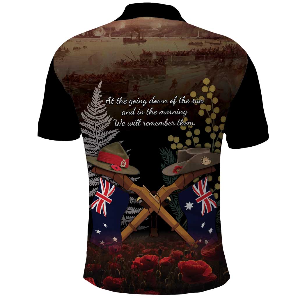 Australia - New Zealand ANZAC Polo Shirt Gallipoli ANZAC Cove Landing LT7 - Polynesian Pride