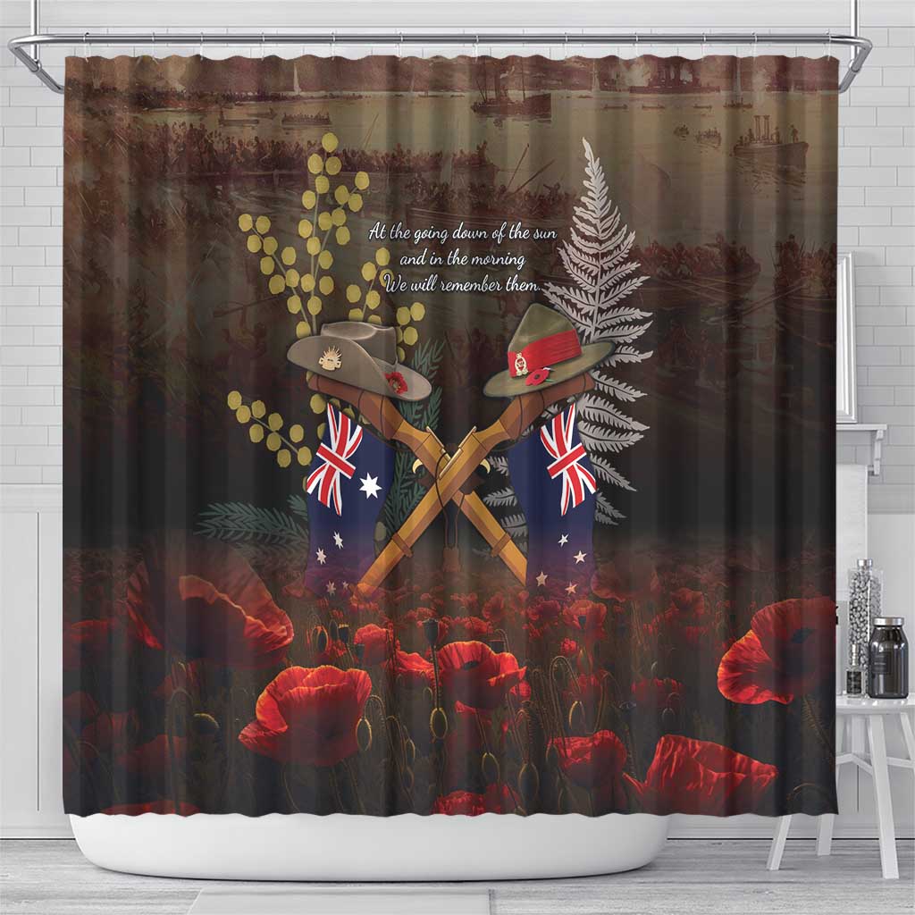 Australia - New Zealand ANZAC Shower Curtain Gallipoli ANZAC Cove Landing LT7 - Polynesian Pride