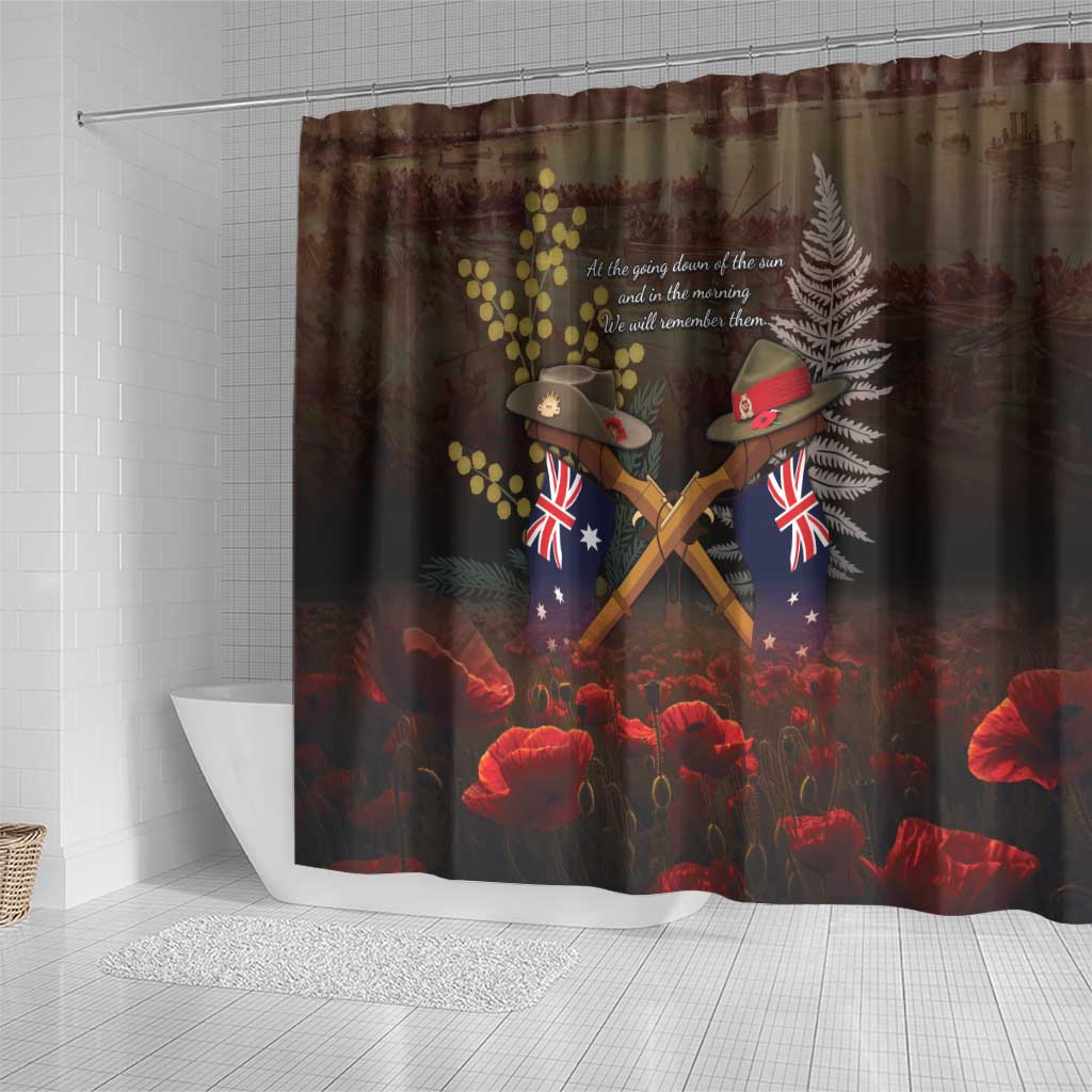 Australia - New Zealand ANZAC Shower Curtain Gallipoli ANZAC Cove Landing LT7 - Polynesian Pride