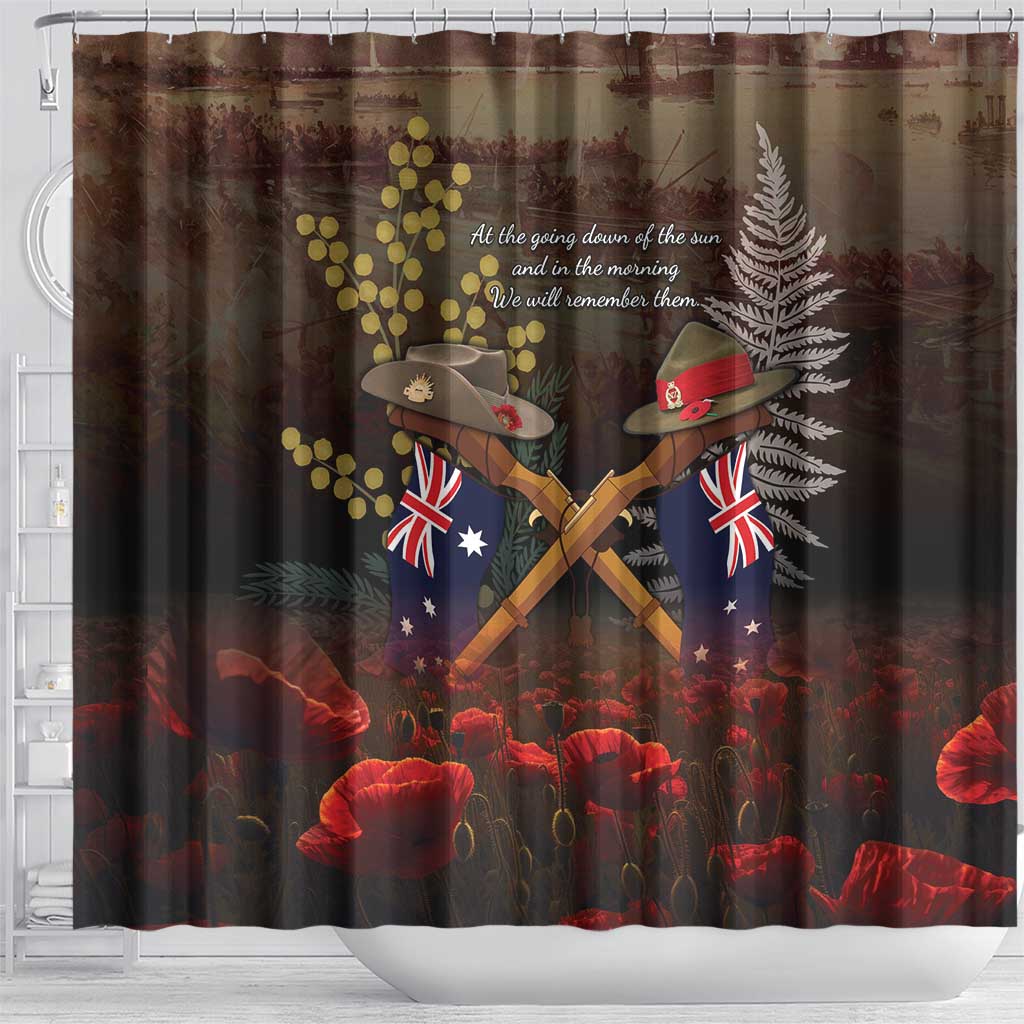 Australia - New Zealand ANZAC Shower Curtain Gallipoli ANZAC Cove Landing LT7 - Polynesian Pride