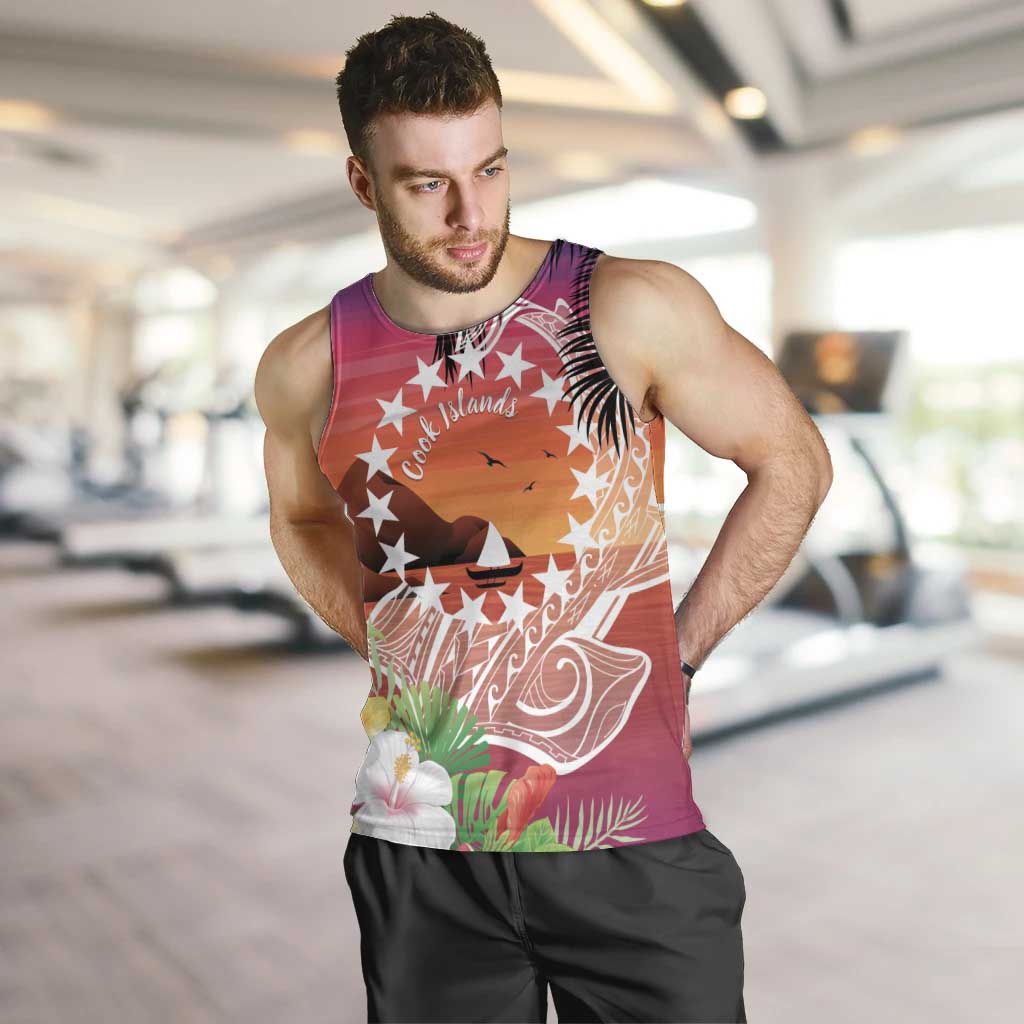 Kia Orana Cook Islands Men Tank Top Sunset Dream