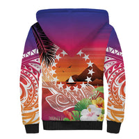 Kia Orana Cook Islands Sherpa Hoodie Sunset Dream LT7 - Polynesian Pride