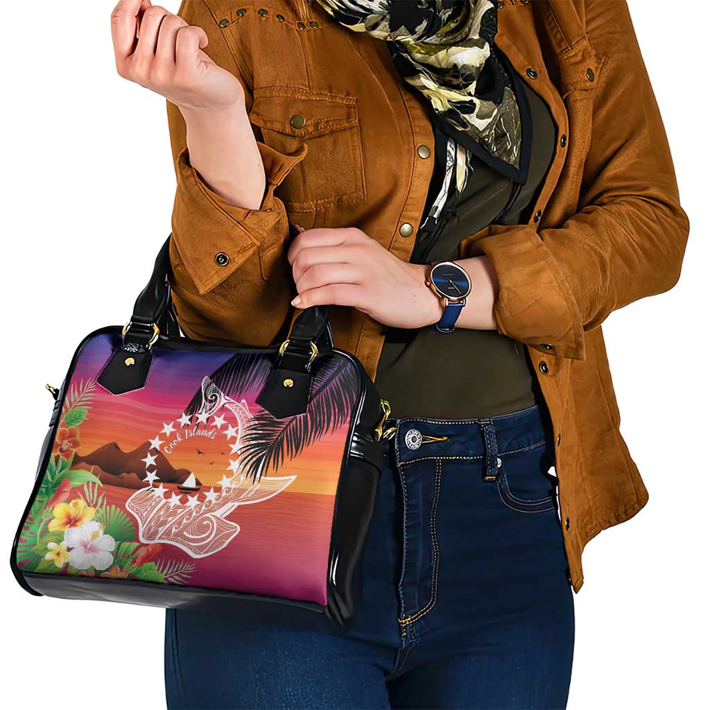 Kia Orana Cook Islands Shoulder Handbag Sunset Dream