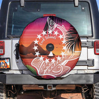 Kia Orana Cook Islands Spare Tire Cover Sunset Dream LT7 Art - Polynesian Pride
