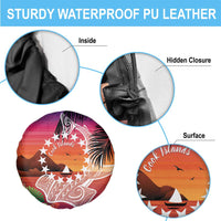 Kia Orana Cook Islands Spare Tire Cover Sunset Dream LT7 - Polynesian Pride