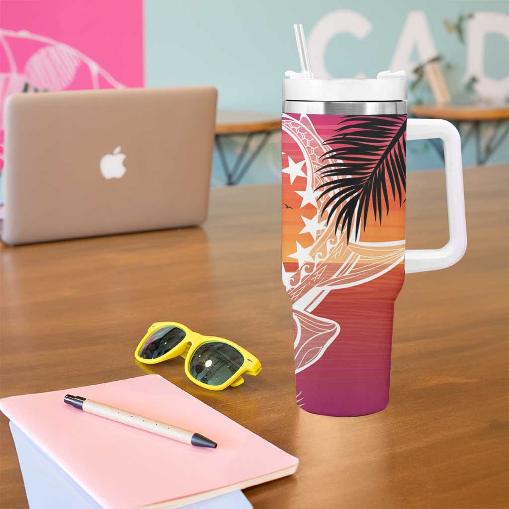 Kia Orana Cook Islands Tumbler With Handle Sunset Dream LT7 - Polynesian Pride