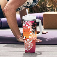 Kia Orana Cook Islands Tumbler With Handle Sunset Dream LT7 - Polynesian Pride