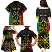 Vanuatu Indipendens Dei Family Matching Puletasi and Hawaiian Shirt Tribal Sand Drawing LT7 - Polynesian Pride
