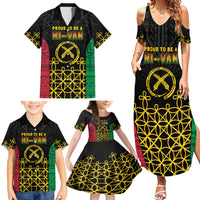 Vanuatu Indipendens Dei Family Matching Summer Maxi Dress and Hawaiian Shirt Tribal Sand Drawing LT7 - Polynesian Pride