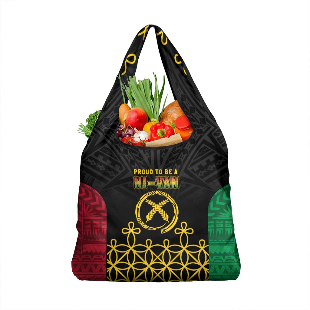 Vanuatu Indipendens Dei Grocery Bag Tribal Sand Drawing