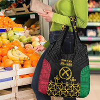 Vanuatu Indipendens Dei Grocery Bag Tribal Sand Drawing