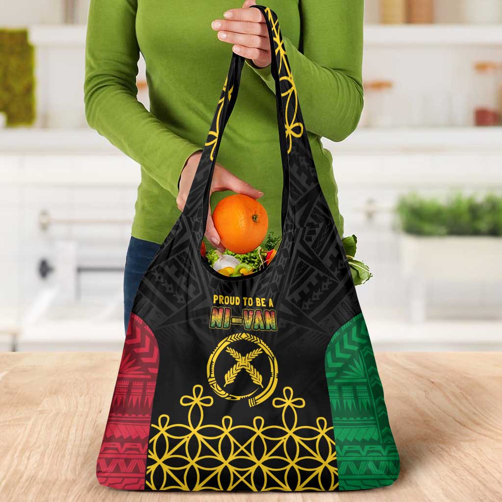 Vanuatu Indipendens Dei Grocery Bag Tribal Sand Drawing