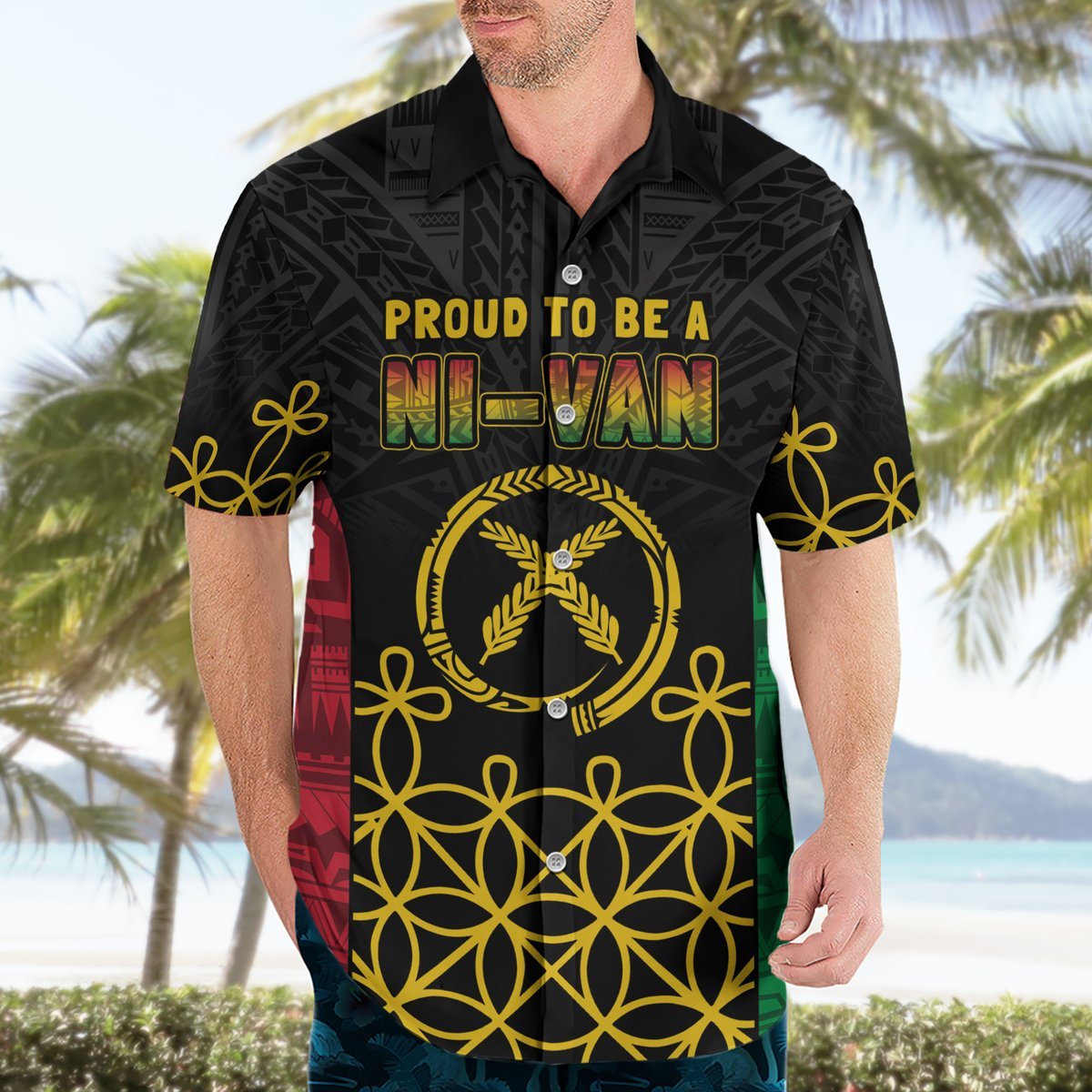 Vanuatu Indipendens Dei Hawaiian Shirt Tribal Sand Drawing LT7 - Polynesian Pride