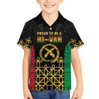 Vanuatu Indipendens Dei Kid Hawaiian Shirt Tribal Sand Drawing
