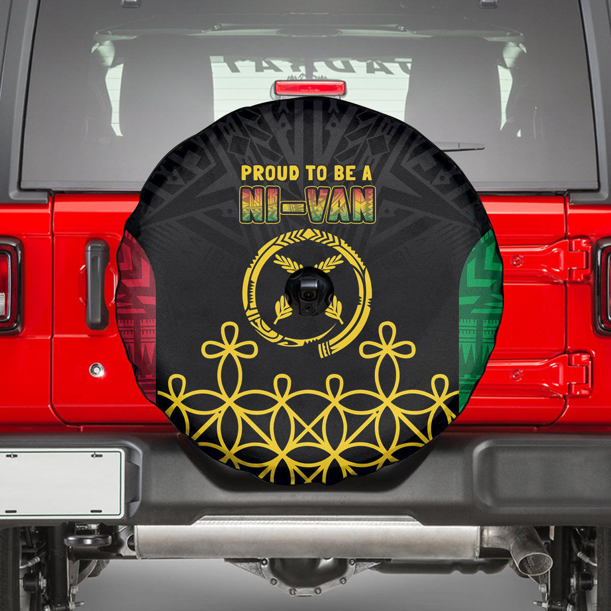 Vanuatu Indipendens Dei Spare Tire Cover Tribal Sand Drawing LT7 - Polynesian Pride