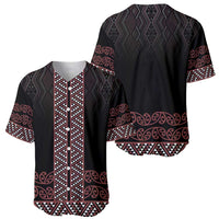 Maori Taniko Patterns Baseball Jersey Brown Niho Taniwha Mix Paatiki Motifs LT7 - Polynesian Pride