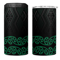 Maori Taniko Patterns 4 in 1 Can Cooler Tumbler Pounamu Niho Taniwha Mix Paatiki Motifs LT7 One Size: 16 oz Green - Polynesian Pride