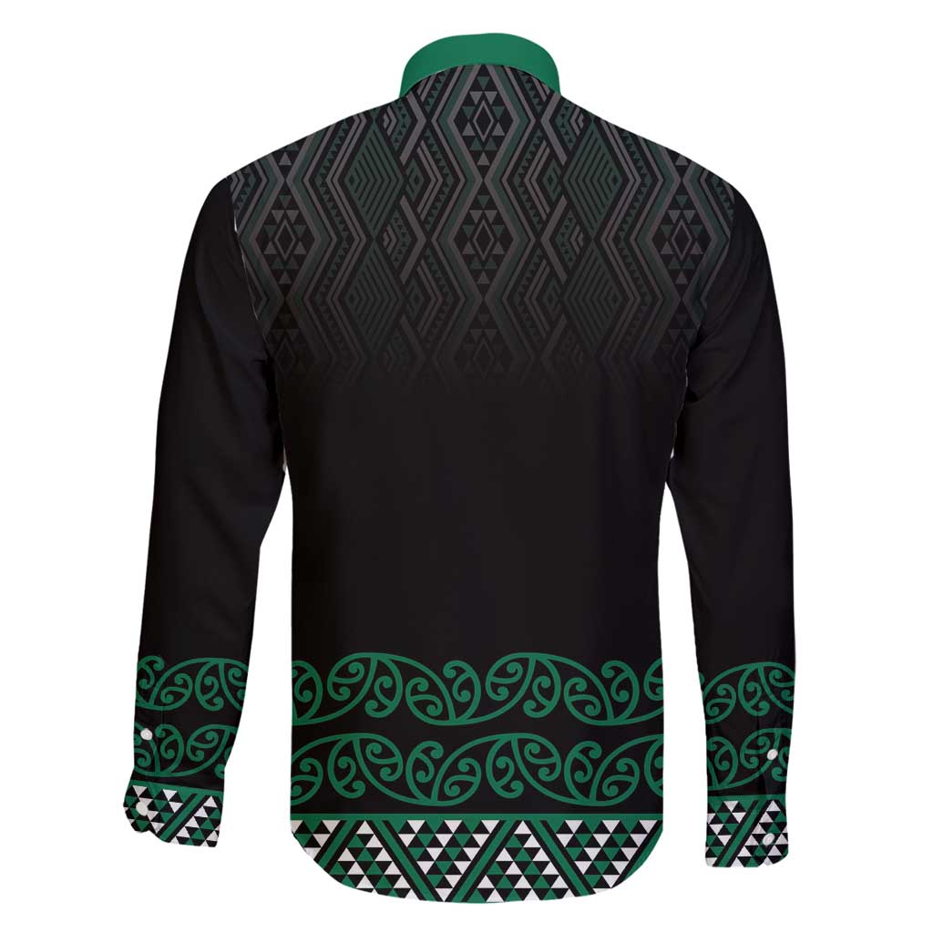 Maori Taniko Patterns Family Matching Long Sleeve Bodycon Dress and Hawaiian Shirt Pounamu Niho Taniwha Mix Paatiki Motifs LT7 - Polynesian Pride