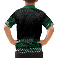 Maori Taniko Patterns Family Matching Puletasi and Hawaiian Shirt Pounamu Niho Taniwha Mix Paatiki Motifs LT7 - Polynesian Pride