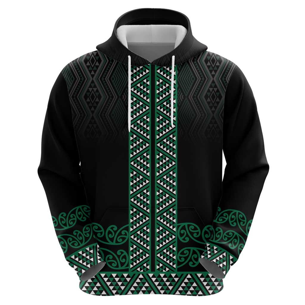 Maori Taniko Patterns Hoodie Pounamu Niho Taniwha Mix Paatiki Motifs