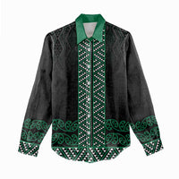 Maori Taniko Patterns Women Casual Shirt Pounamu Niho Taniwha Mix Paatiki Motifs LT7 - Polynesian Pride