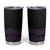 Maori Taniko Patterns Tumbler Cup Purple Niho Taniwha Mix Paatiki Motifs