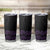 Maori Taniko Patterns Tumbler Cup Purple Niho Taniwha Mix Paatiki Motifs