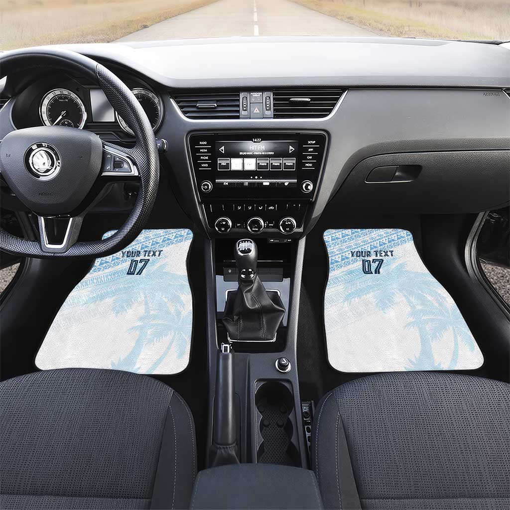 Fiji Rugby Custom Kaiviti Masi Car Mats Turquoise - Polynesian Pride