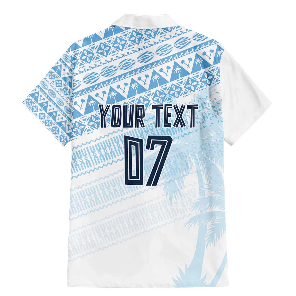 Fiji Rugby Custom Kaiviti Masi Family Matching Mermaid Dress and Hawaiian Shirt Turquoise LT7 - Polynesian Pride