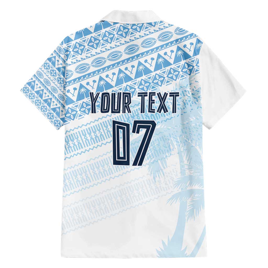 Fiji Rugby Custom Kaiviti Masi Family Matching Tank Maxi Dress and Hawaiian Shirt Turquoise LT7 - Polynesian Pride