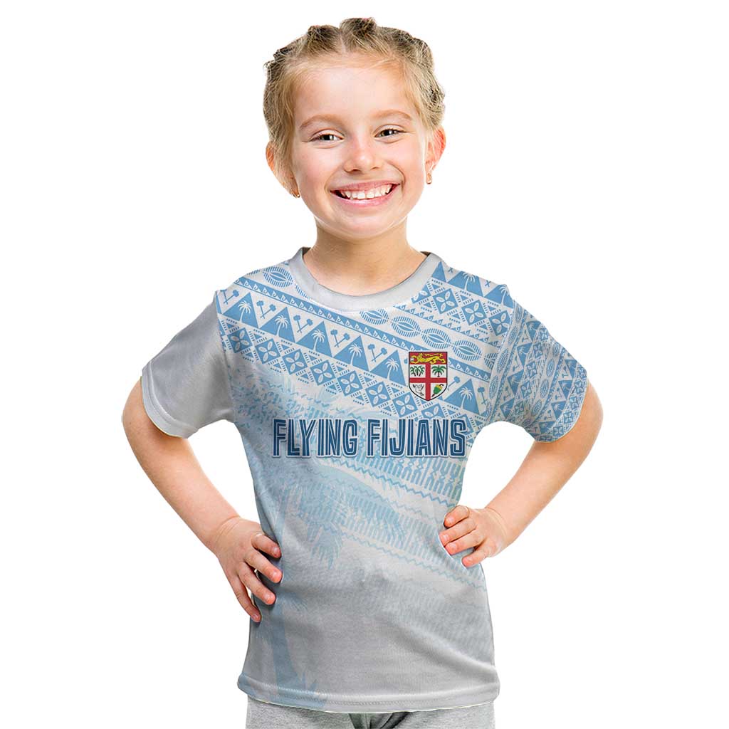Fiji Rugby Custom Kaiviti Masi Kid T Shirt Turquoise - Polynesian Pride