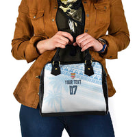 Fiji Rugby Custom Kaiviti Masi Shoulder Handbag Turquoise - Polynesian Pride