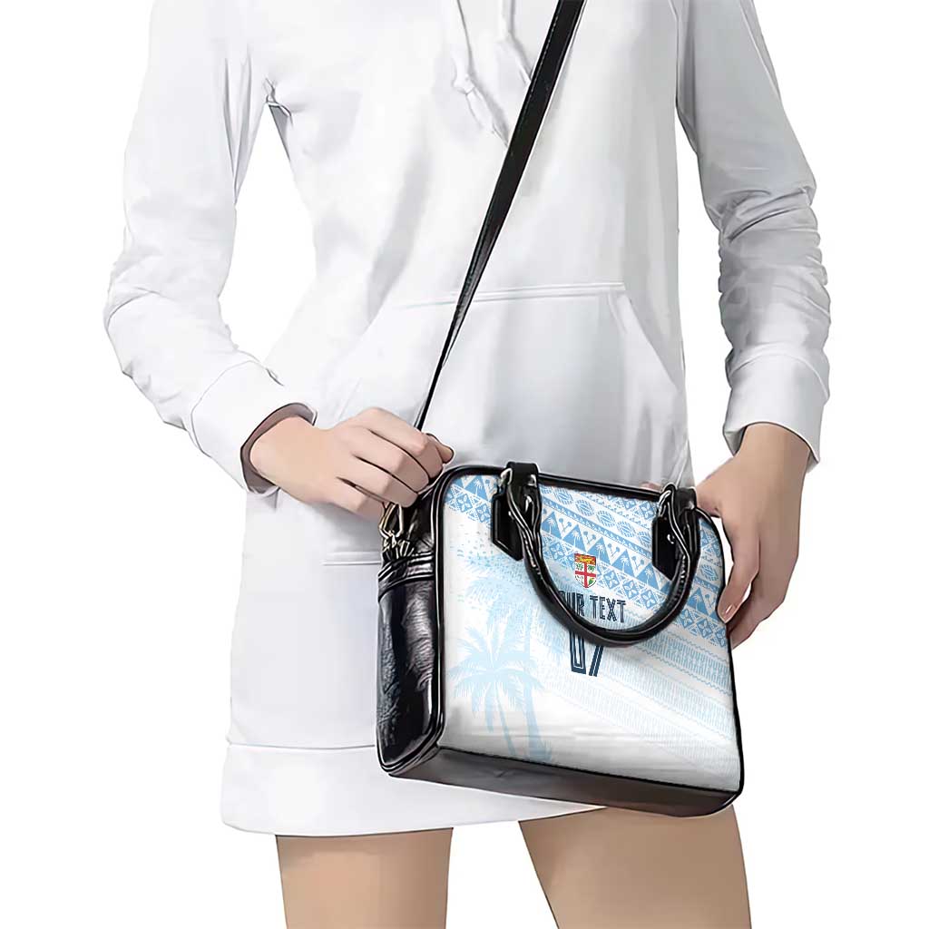 Fiji Rugby Custom Kaiviti Masi Shoulder Handbag Turquoise - Polynesian Pride