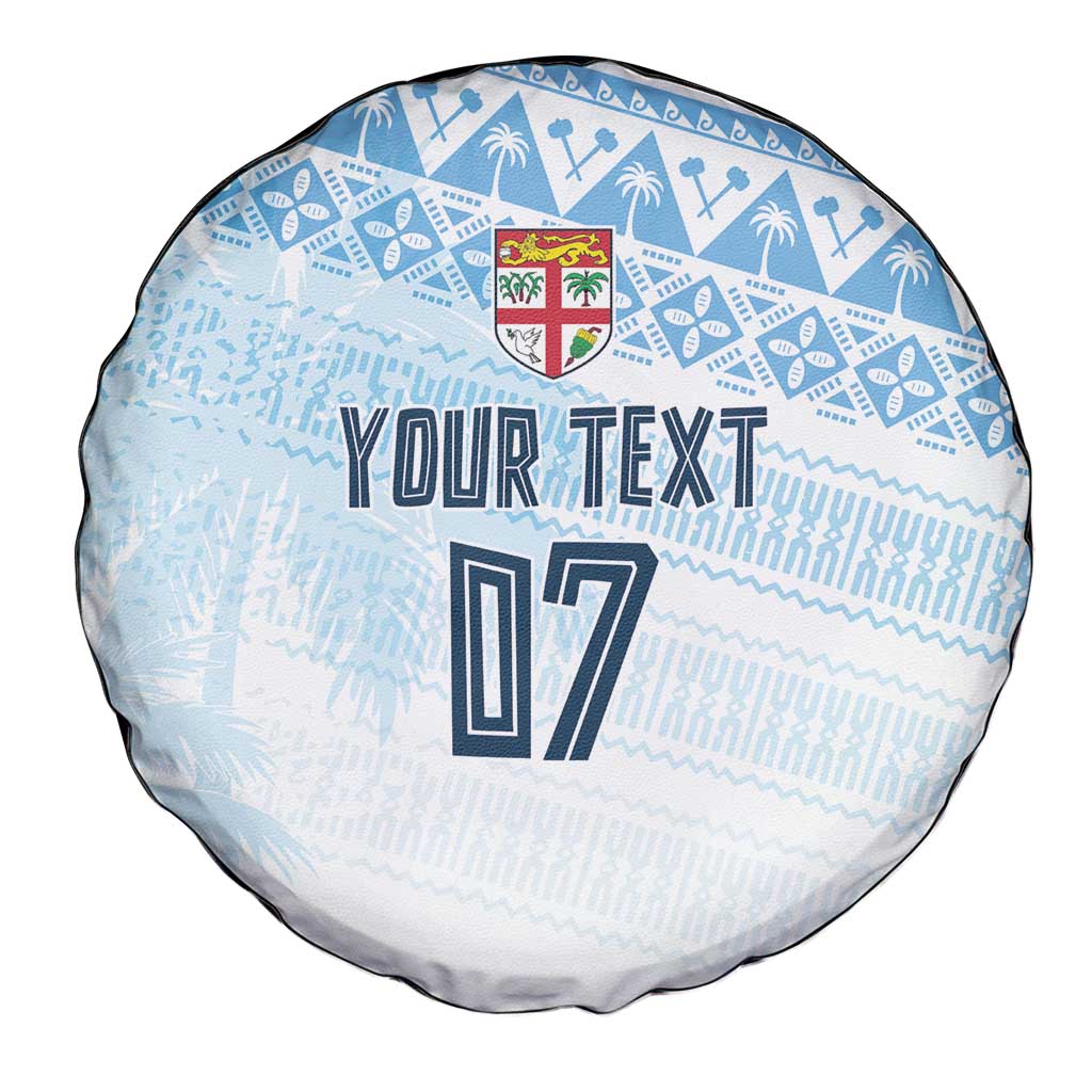 Fiji Rugby Custom Kaiviti Masi Spare Tire Cover Turquoise - Polynesian Pride
