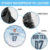 Fiji Rugby Custom Kaiviti Masi Spare Tire Cover Turquoise - Polynesian Pride