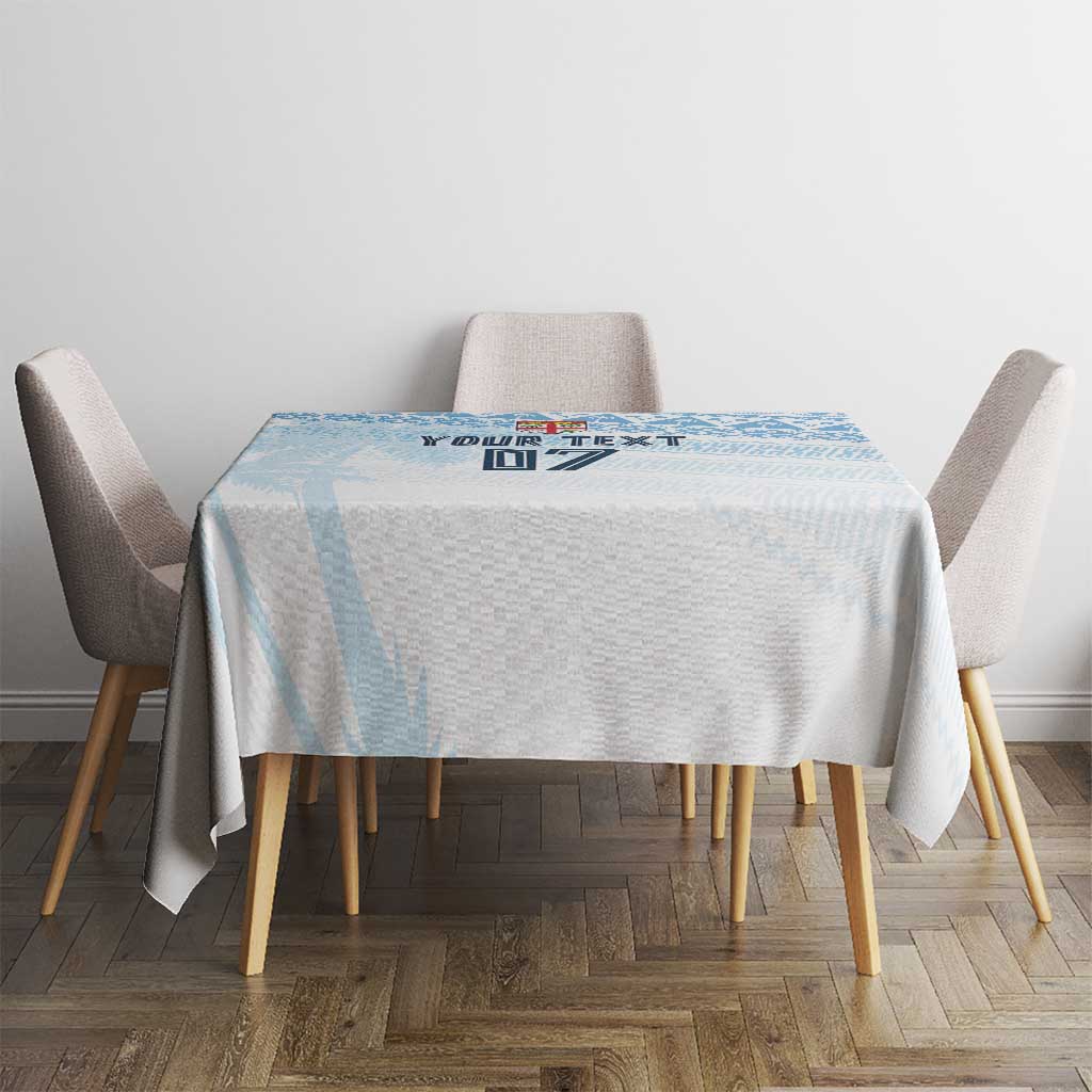Fiji Rugby Custom Kaiviti Masi Tablecloth Turquoise - Polynesian Pride