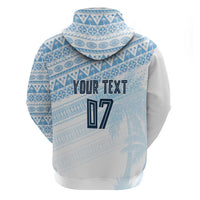 Fiji Rugby Custom Kaiviti Masi Zip Hoodie Turquoise - Polynesian Pride