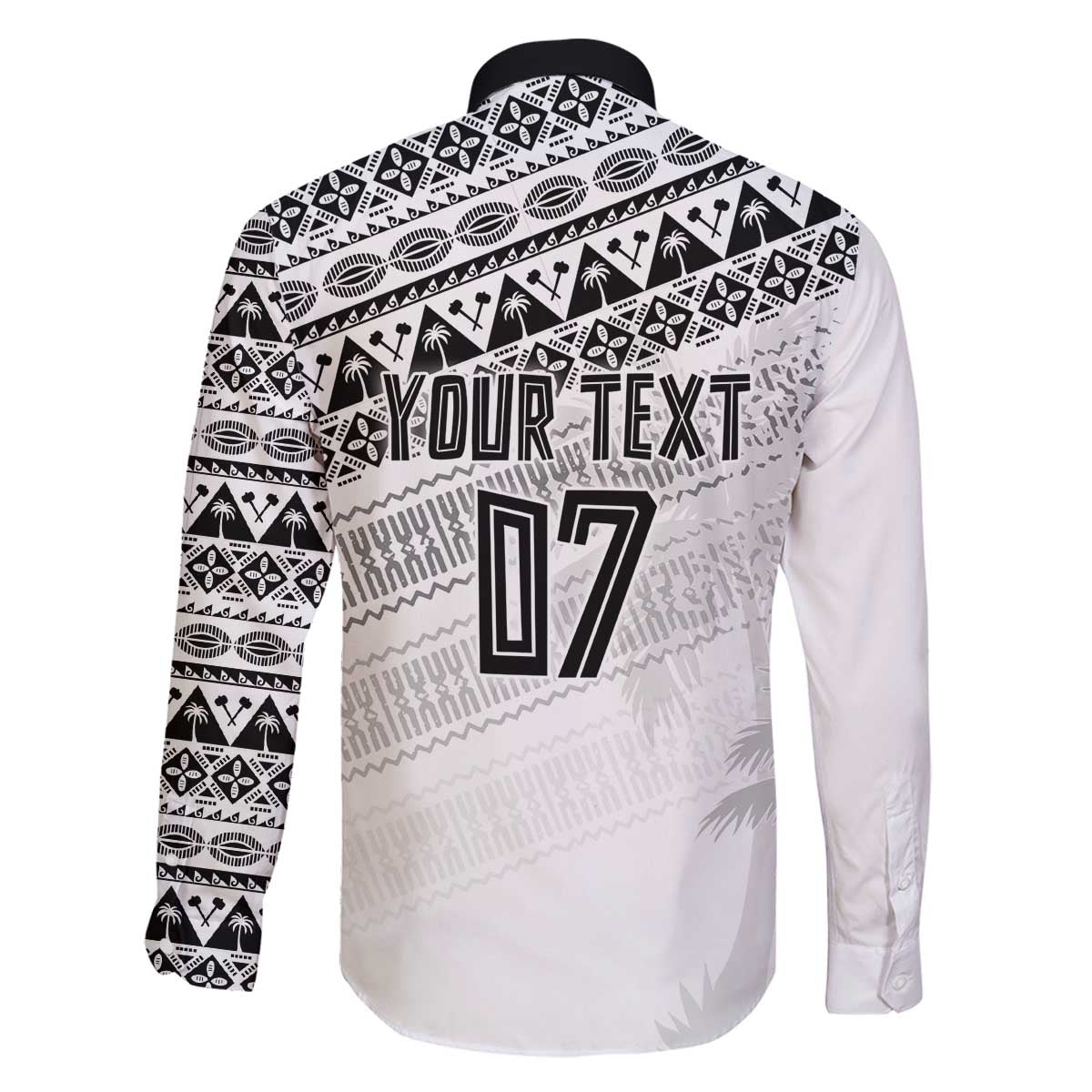Fiji Rugby Custom Kaiviti Masi Family Matching Off The Shoulder Long Sleeve Dress and Hawaiian Shirt Black LT7 - Polynesian Pride
