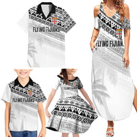 Fiji Rugby Custom Kaiviti Masi Family Matching Summer Maxi Dress and Hawaiian Shirt Black LT7 - Polynesian Pride