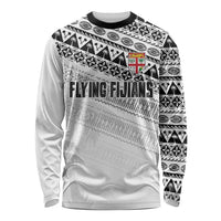 Fiji Rugby Custom Kaiviti Masi Long Sleeve Shirt Black - Polynesian Pride