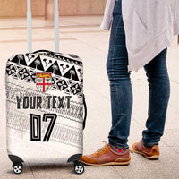 Fiji Rugby Custom Kaiviti Masi Luggage Cover Black LT7 Black - Polynesian Pride