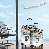 Fiji Rugby Custom Kaiviti Masi Luggage Cover Black LT7 - Polynesian Pride