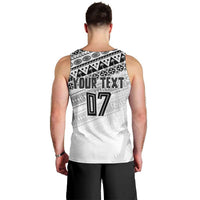 Fiji Rugby Custom Kaiviti Masi Men Tank Top Black - Polynesian Pride