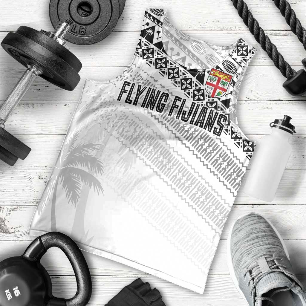 Fiji Rugby Custom Kaiviti Masi Men Tank Top Black - Polynesian Pride