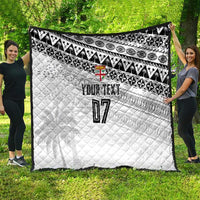 Fiji Rugby Custom Kaiviti Masi Quilt Black - Polynesian Pride