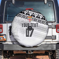 Fiji Rugby Custom Kaiviti Masi Spare Tire Cover Black - Polynesian Pride