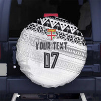 Fiji Rugby Custom Kaiviti Masi Spare Tire Cover Black - Polynesian Pride