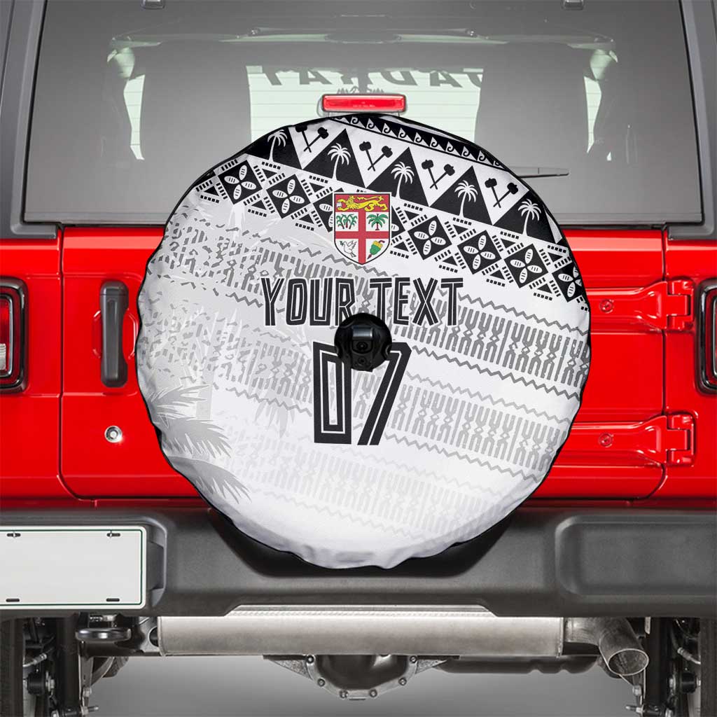 Fiji Rugby Custom Kaiviti Masi Spare Tire Cover Black - Polynesian Pride