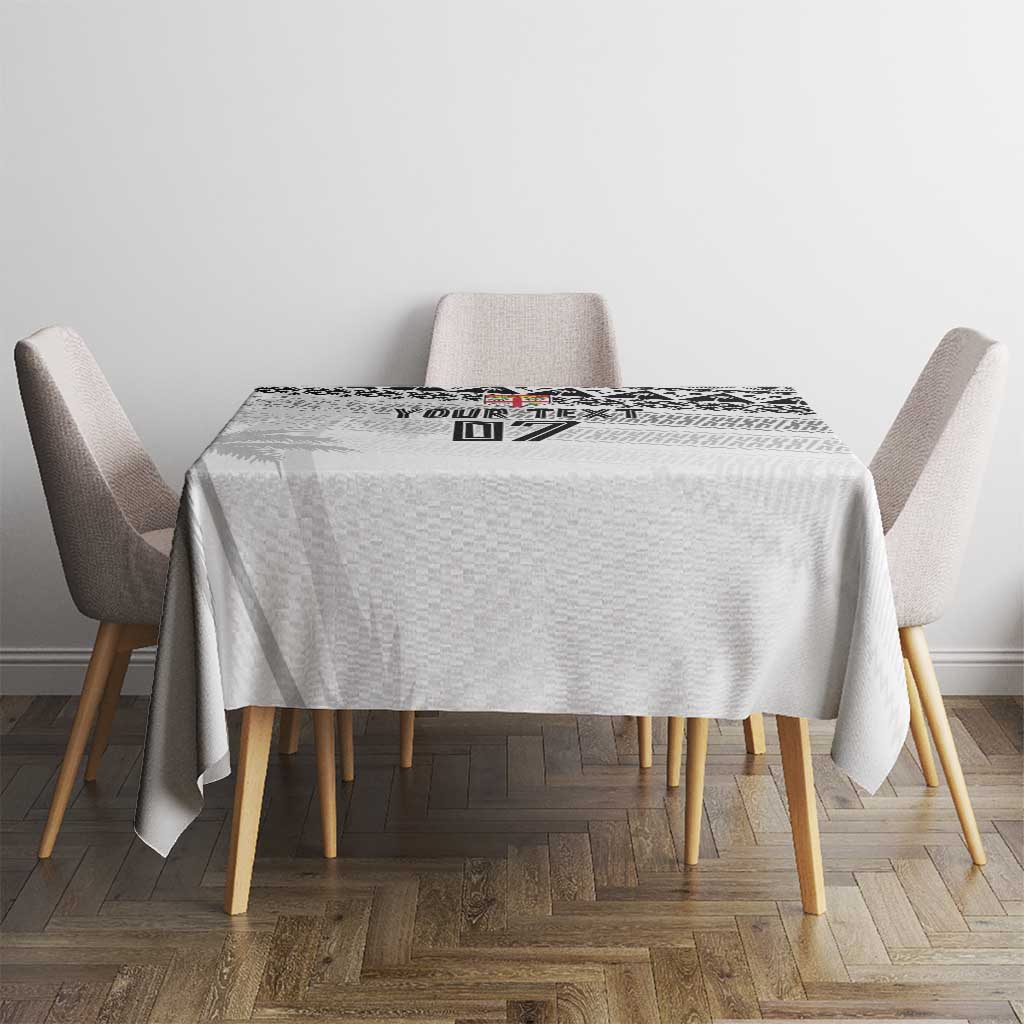 Fiji Rugby Custom Kaiviti Masi Tablecloth Black - Polynesian Pride