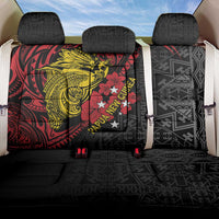 Papua New Guinea 49th Independence Day Back Car Seat Cover Motuan Revareva Bird-of-Paradise LT7 One Size Black - Polynesian Pride